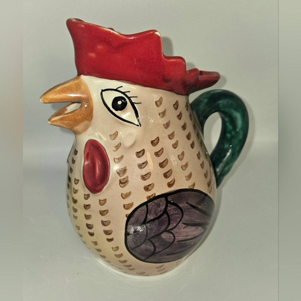 Vintage The Haldon Group Ceramic Rooster Mini Pitcher Creamer 1988 Japan